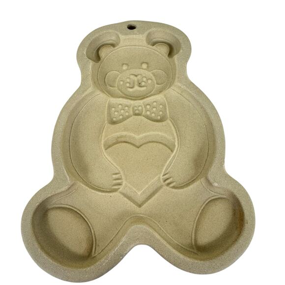 Pampered Chef Family Heritage Collection Vintage 1991 Bear Stoneware Cookie Mold - Picture 2 of 4